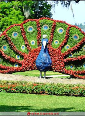 仿真人物绿雕制作仿生植物雕塑定制公园绿色五色草景观雕塑