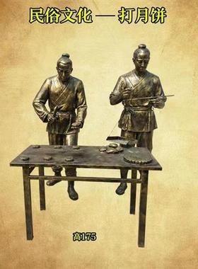 玻璃钢仿铜民俗农耕人物雕塑新农村园林景观大型定制铸铜落地摆件