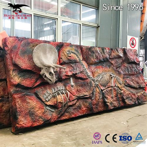仿真恐龙骨架化石板儿童游乐园考古挖掘地质公园博物馆展览模型