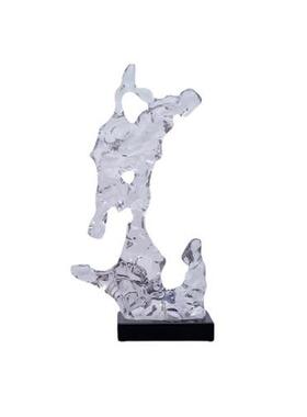 白色透明树脂抽象雕塑艺术品家居饰品餐厅会所装饰工艺品酒店摆件