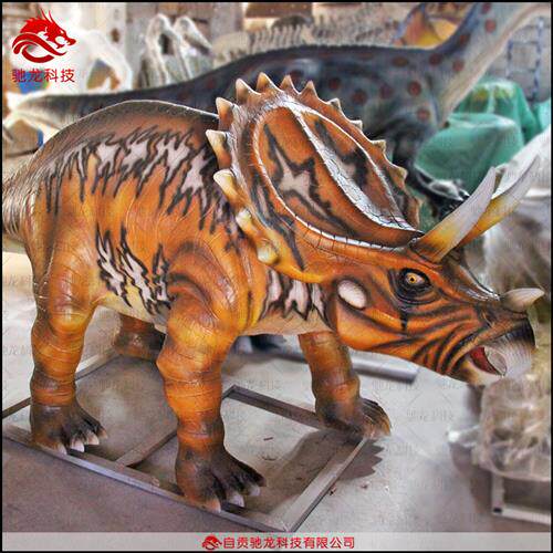 三角龙仿真骨架化石大型树脂恐龙骨架标本制作动物骨骼模型定制