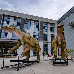 大型仿真鸭嘴龙景区户外地产公园展览恐龙展制作景观乐园模型厂家