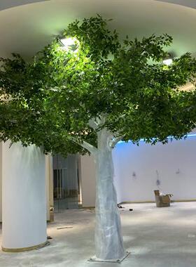 仿真榕树假绿色植物室内外装饰青叶榕树酒店商场摆设舞台道具绿植