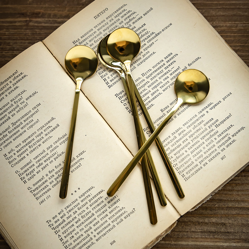 吉田成器高级咖啡杯金色西餐