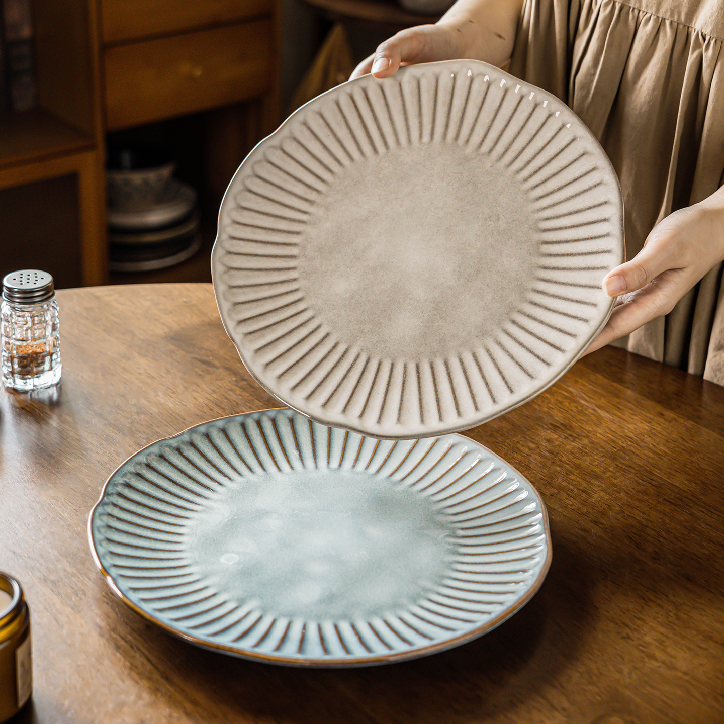 异形盘日式复古陶瓷盘子