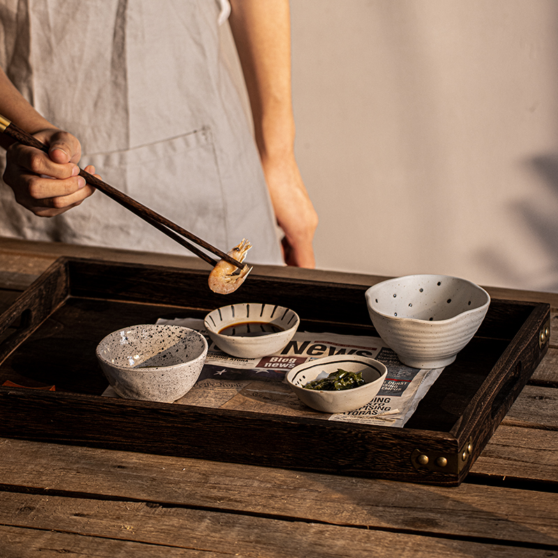 吉田成器日式餐具复古陶瓷味碟