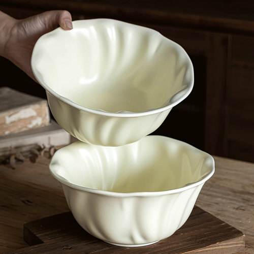 可爱餐具高颜值米饭碗大号奶油风