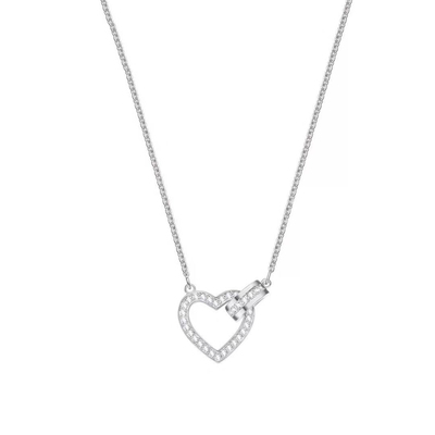 浪漫白金镶嵌水钻吊坠网红同款