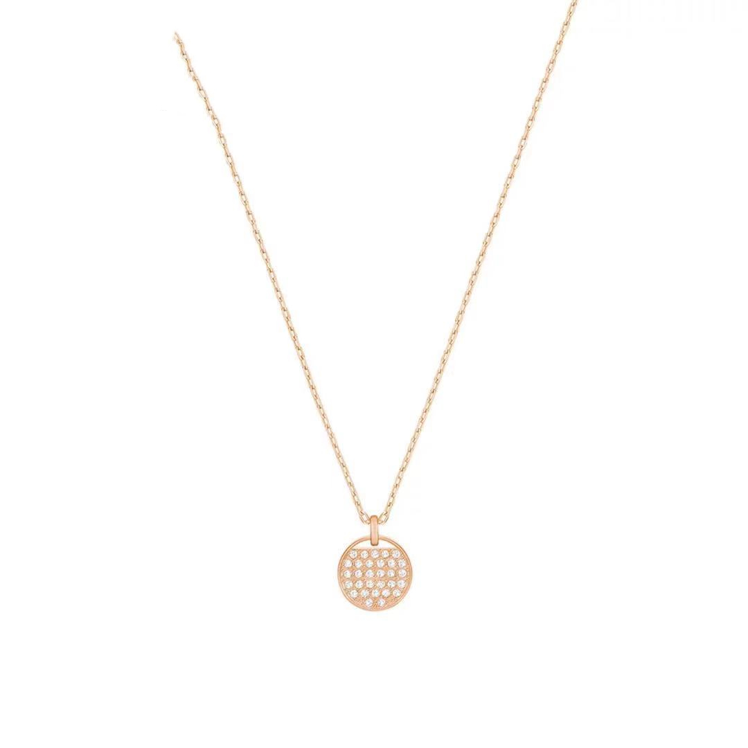 圆形镶嵌奥地利水钻吊坠网红同款