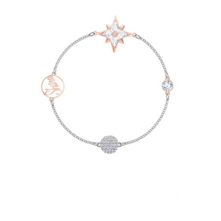 磁力扣玫瑰金白金简约个性女手链手环手镯网红同款施华洛水钻