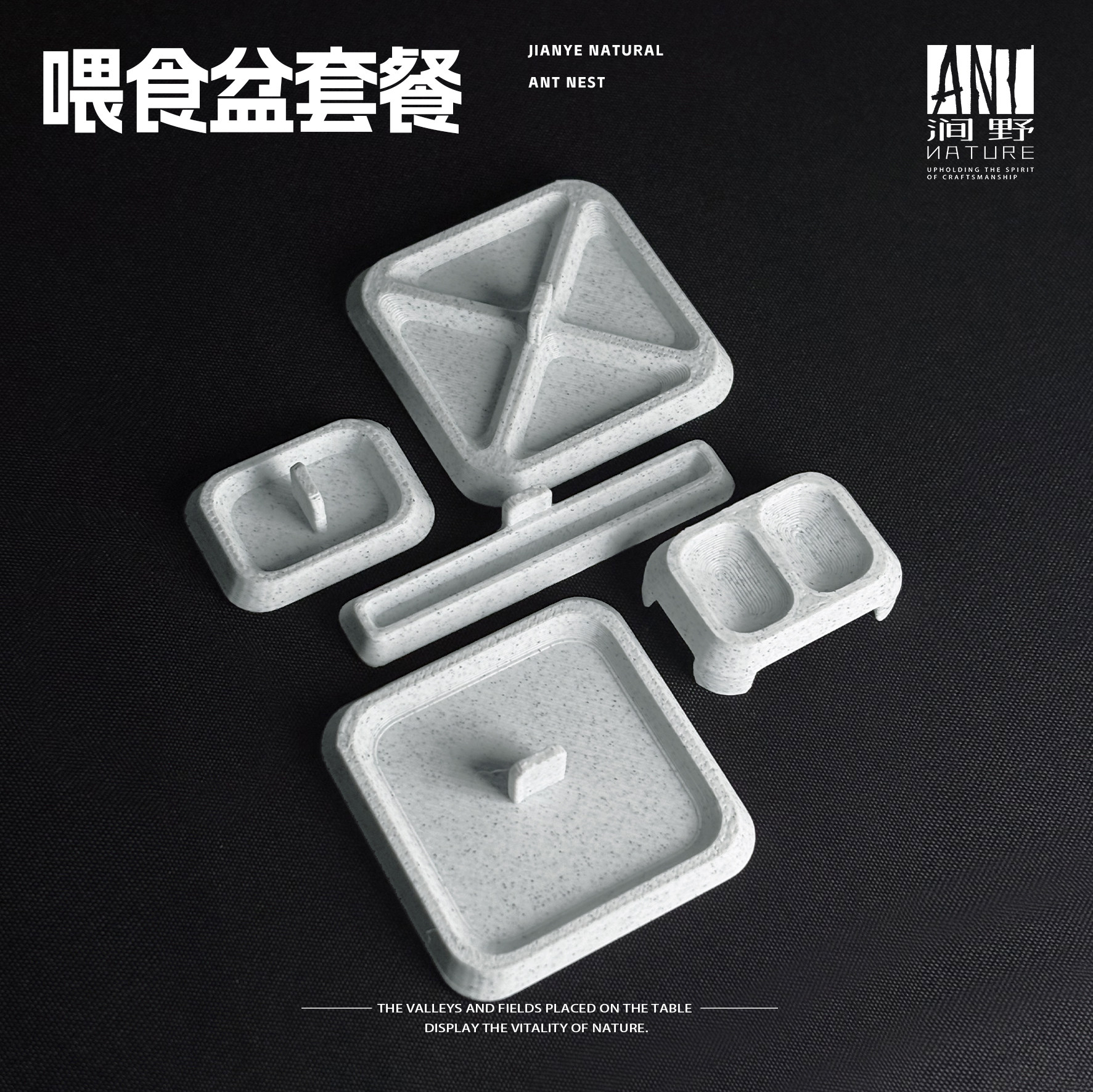 【猪槽】蚂蚁喂食盆喂食盆套装高品质涧野自然蚁巢