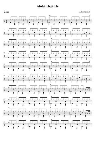 Achim Reichel_Aloha Heja He  无鼓伴奏 动态谱歌曲架子鼓