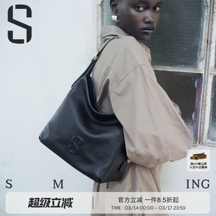 西木汀小个子头层牛皮hobo包包女日常通勤包百搭极简单肩托特包