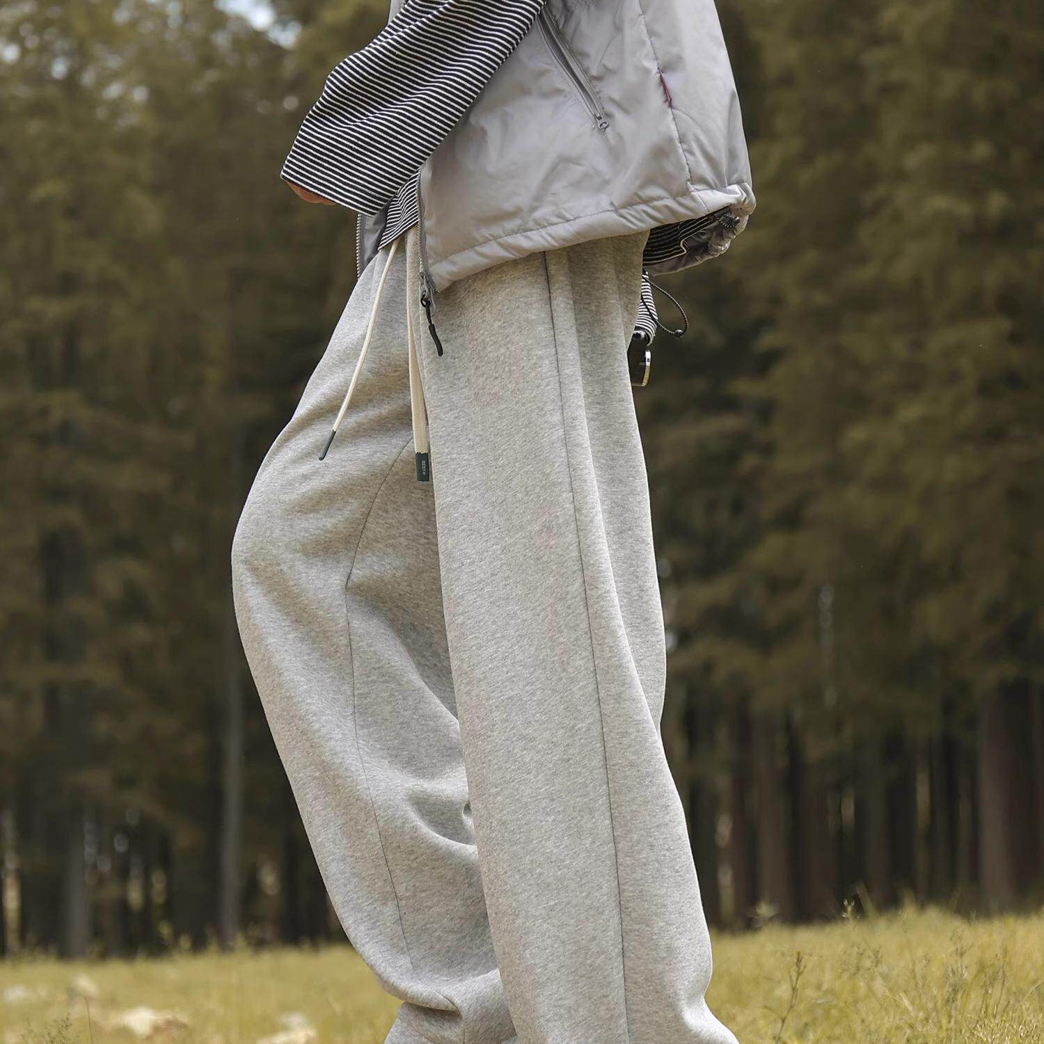 美式复古水洗做旧牛仔裤男款秋季潮牌宽松直筒阔腿裤子休闲长裤