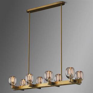 全铜后现代水晶吊灯轻奢简约客厅餐厅吊灯港式 别墅设计师创意灯具