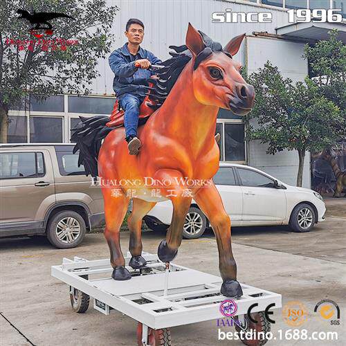 恐龙厂家制造景区巡游道具车仿真乘骑模型游乐场亲子互动拍照坐骑