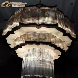 创意后现代客厅简约卧室餐厅书房l样板房工程灯具水晶吊灯售楼部