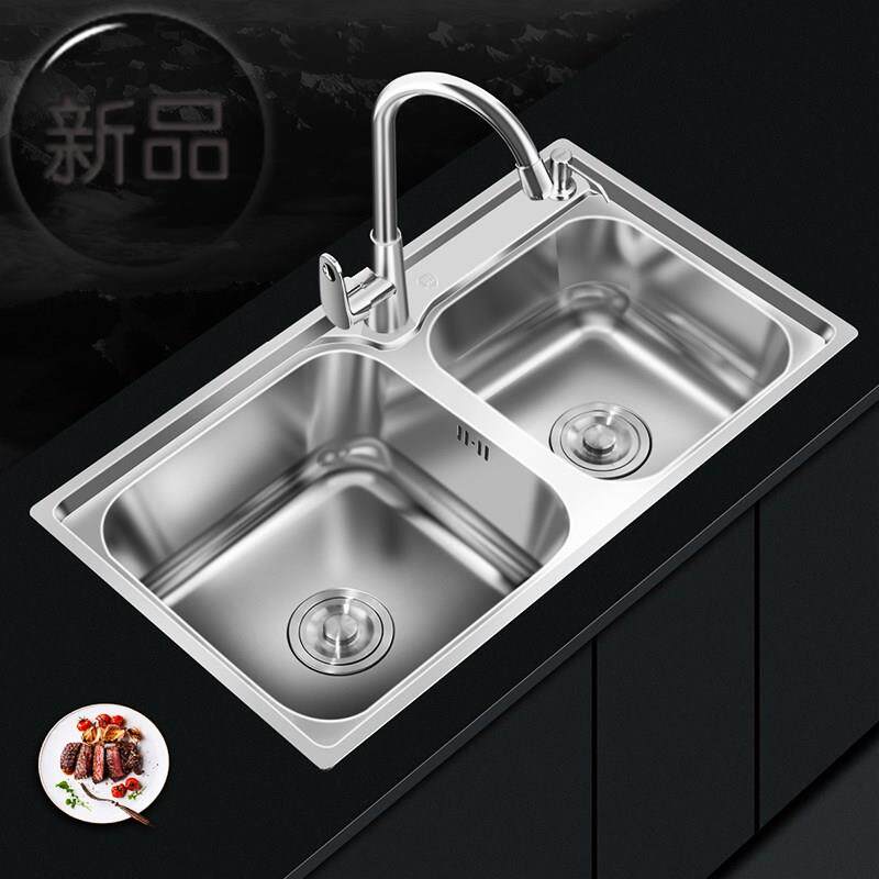 厨房 3◆新款◆04不锈钢水槽水池单槽家用简易带支架平台洗手盆洗