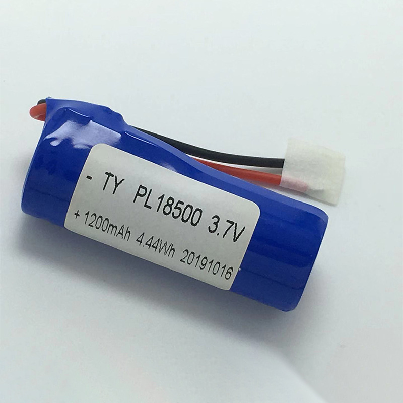 大容量3.7v ICR 18500-1200mah带线出线化妆镜可充电锂电池锂