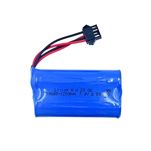 7.4V 1200mAh 圆柱形锂电池充电电池配件 18650