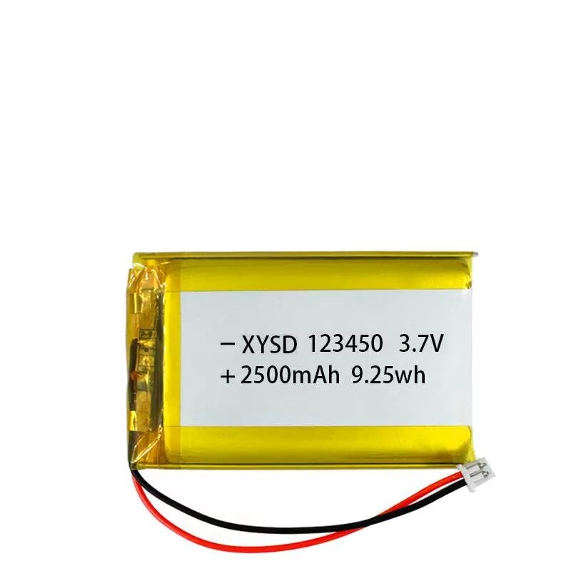 123450-2500mAh 3.7V聚合物锂电池按摩器照明灯具发热手套三元图片