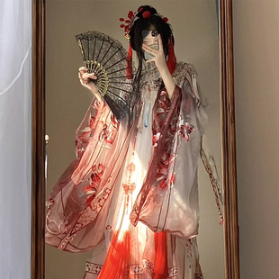 原创汉服改良重工刺绣女款 赤伶 明制 异志阁 2023国风大典走秀款