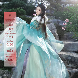 异志阁原创【玉晴枝】改良重工织金刺绣汉元素新年秋冬战袍定金