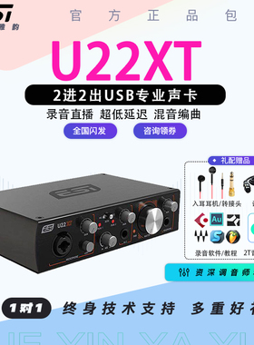 ESI玛雅 U22XT USB外置独立声卡电脑K歌录音电容麦配音翻唱后期卡