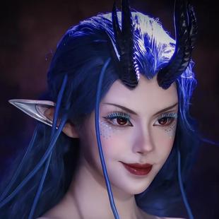 新款哪吒之魔童闹海头饰妆造敖闰龙角cos道具耳朵影楼拍摄饰品女