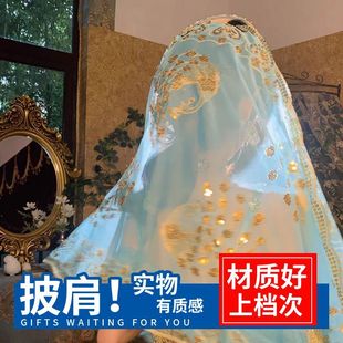 网红同款头巾异域风情茉莉公主纱丽头纱印度泰国披肩纱尼泊尔围巾