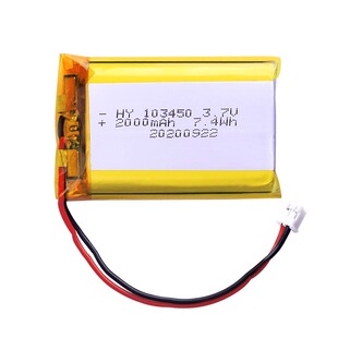倍量聚合物103450 电池 2000mah锂电池可用设备化妆镜按摩仪