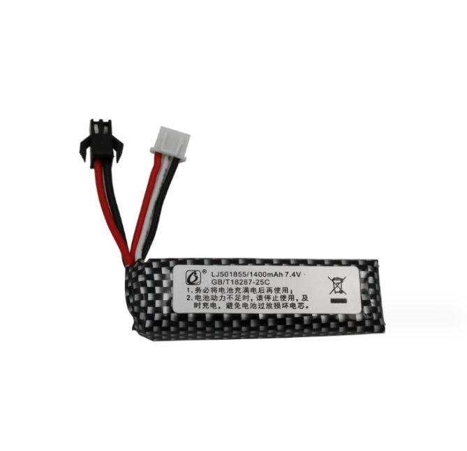 7.4V 1400mAh 锂电池 25C 高倍率 501855 软抢电池 电动玩具配件
