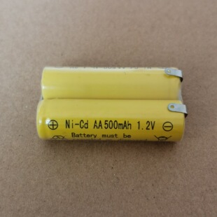 供应五号镍镉并排AA500mah2.4v剃须刀电动工具电池组 带焊片