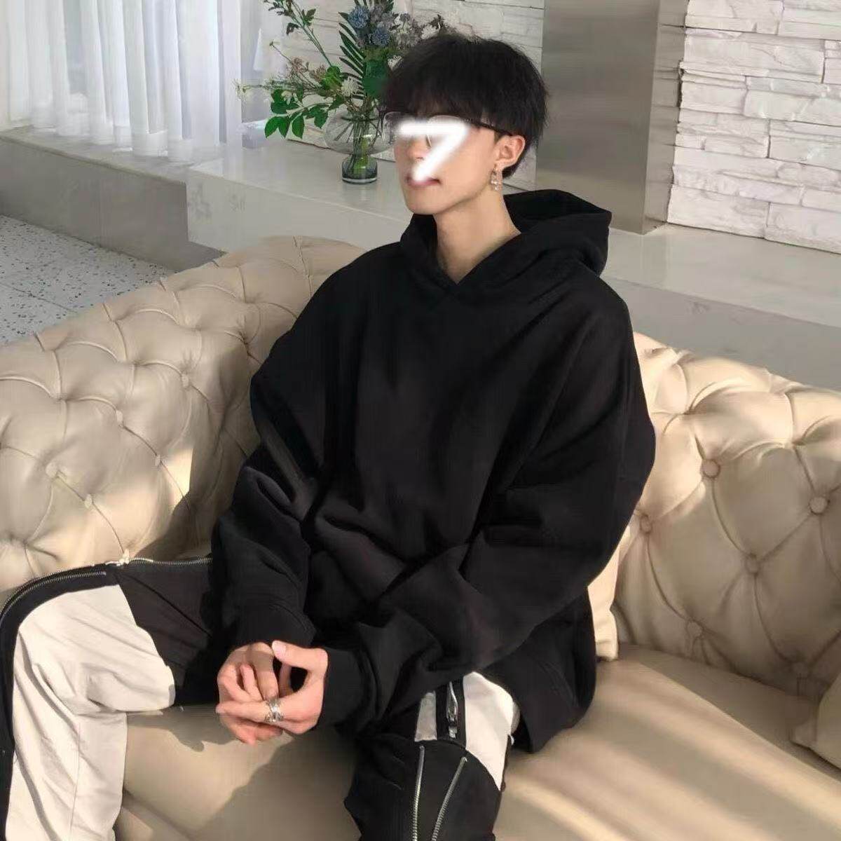 重磅纯棉休闲运动上衣男女中性美式长袖秋冬装加绒加厚美式外套潮