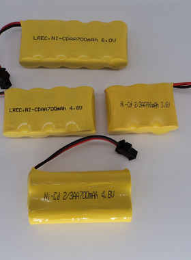 三分之二玩具电池组 NI-CD2/3AA700mAh 3.6V 4.8V 6.0V 变形金钢
