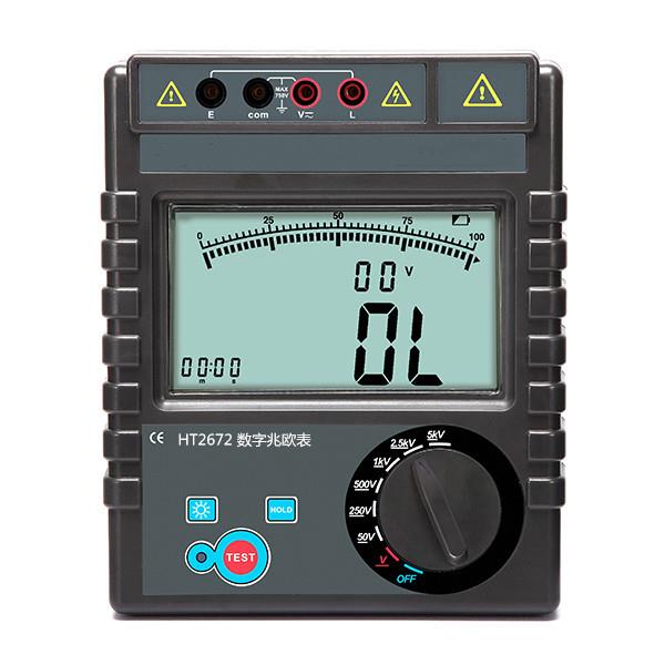 HT2672绝缘电阻测试仪数字兆欧表绝缘电阻测量仪高压兆欧表