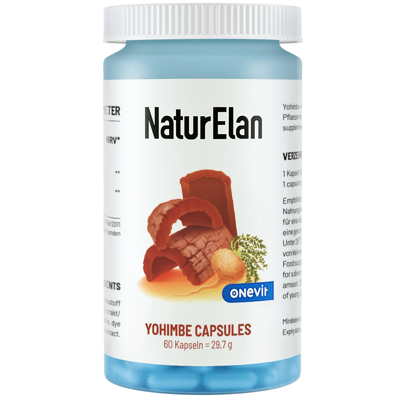 德国进口呐兔育亨宾树皮提取物胶囊男性男人玛咖60粒/瓶精力补充