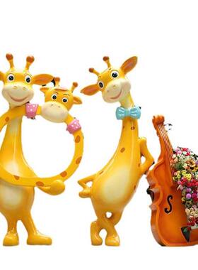 厂家玻璃钢卡通猫咪主题IP雕塑吉祥物动物装饰互动DP点景观美陈