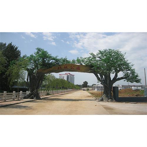 GRC门头设计施工一体旅游景点打卡地设计玻璃钢景观大门卡通雕塑