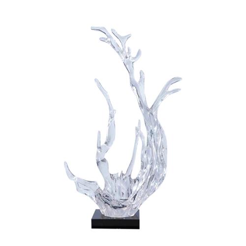 四川河北现代装饰品浪花透明艺术品摆件别墅家庭装水滴大型雕塑