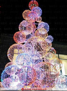 大型室外圣诞节发光灯具美陈摆件定制景区商场DP网红打卡造型彩灯