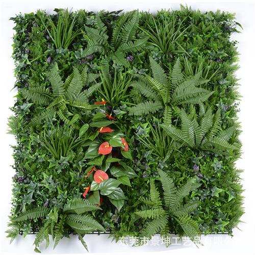 高端仿真植物墙各种草皮背景墙款式品种多园林景观绿植墙配件直供