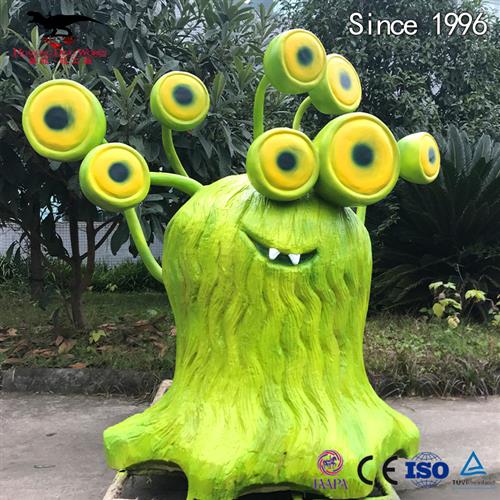 仿真三眼外星人超大模型自然博物馆海洋生物模型摆件花园绿雕