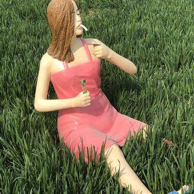 民族英雄林则徐虎门销烟雕塑玻璃钢树脂禁毒主题戒毒所展馆铜摆件