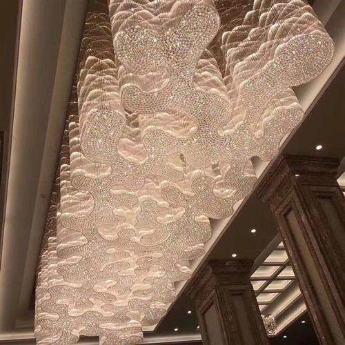 酒店大堂工程灯具ktv会所销售楼LED水晶吸顶灯大型灯饰灯具