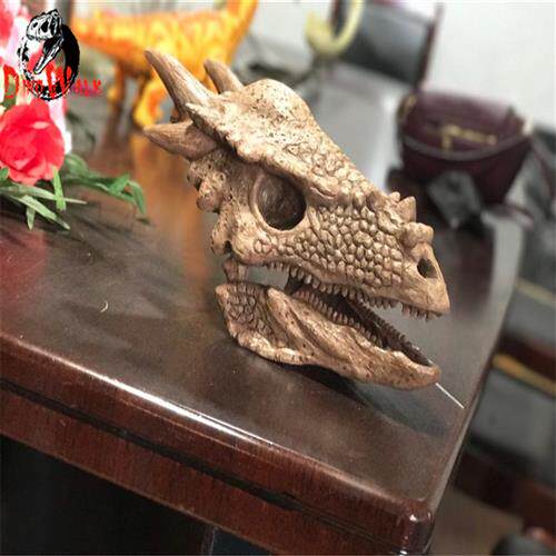 博物馆古生物仿真恐龙头化石骨架化石模型恐龙玻璃钢雕塑厂家