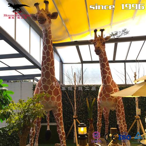 设计制作长颈鹿动物模型新款户外商城美陈装饰