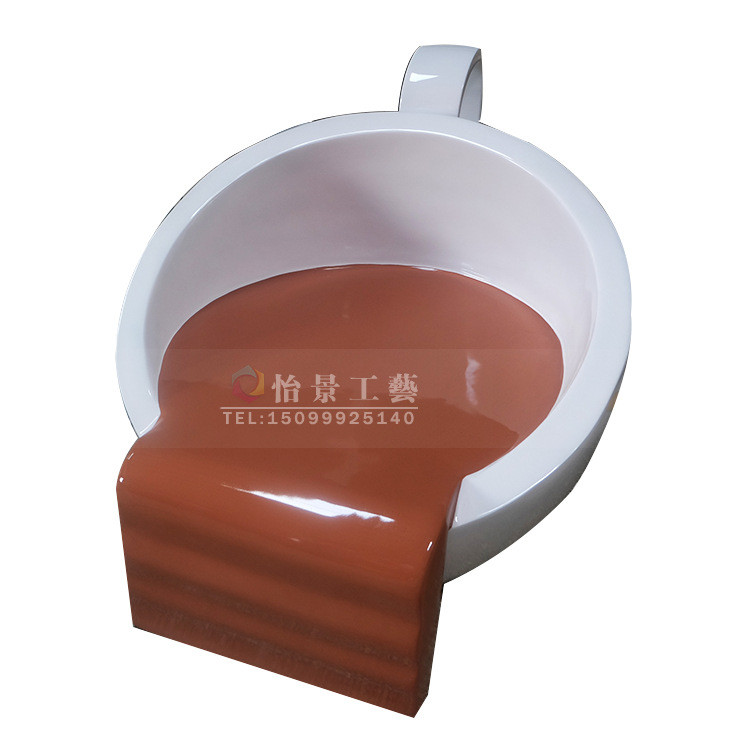 蛋糕杯子造型休闲椅玻璃钢景观座椅广场休息坐凳电影院等候椅