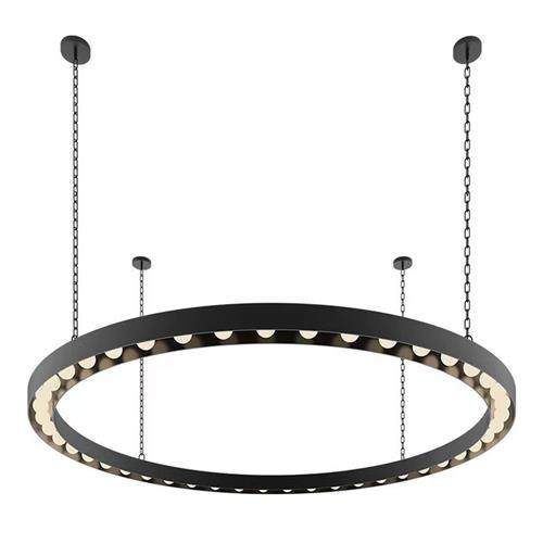 酒吧餐厅造型环形吊灯超市商场装饰灯网红清吧工业风大圆调光灯具