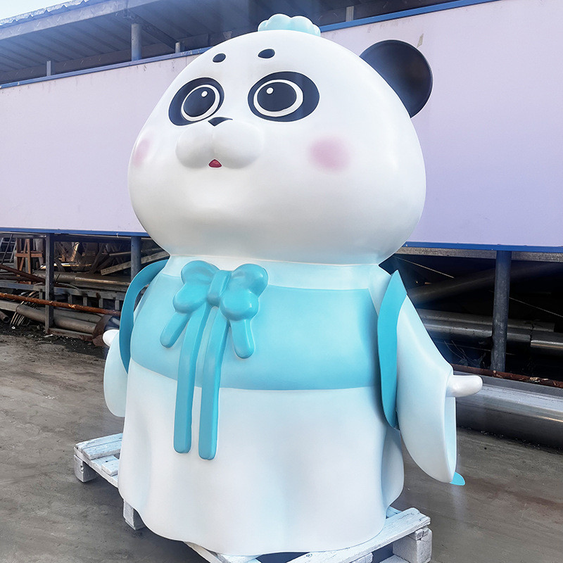 厂家定制玻璃钢雕塑卡通人物摆件网红打卡玩偶商场美陈公仔小品